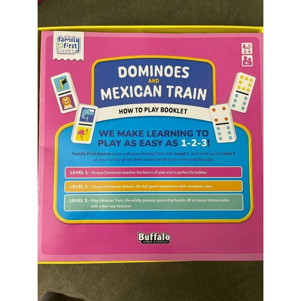 Family First Games Dominoes and Mexican Train Set NEW